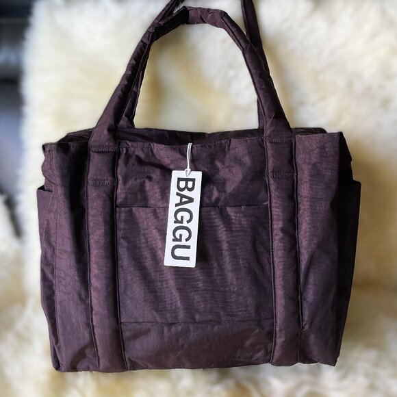 NWT Baggu Small Cloud Carry-on - Chocolate Plum - Picture 1 of 6